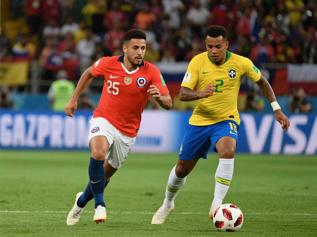 智利与巴西的激烈对决